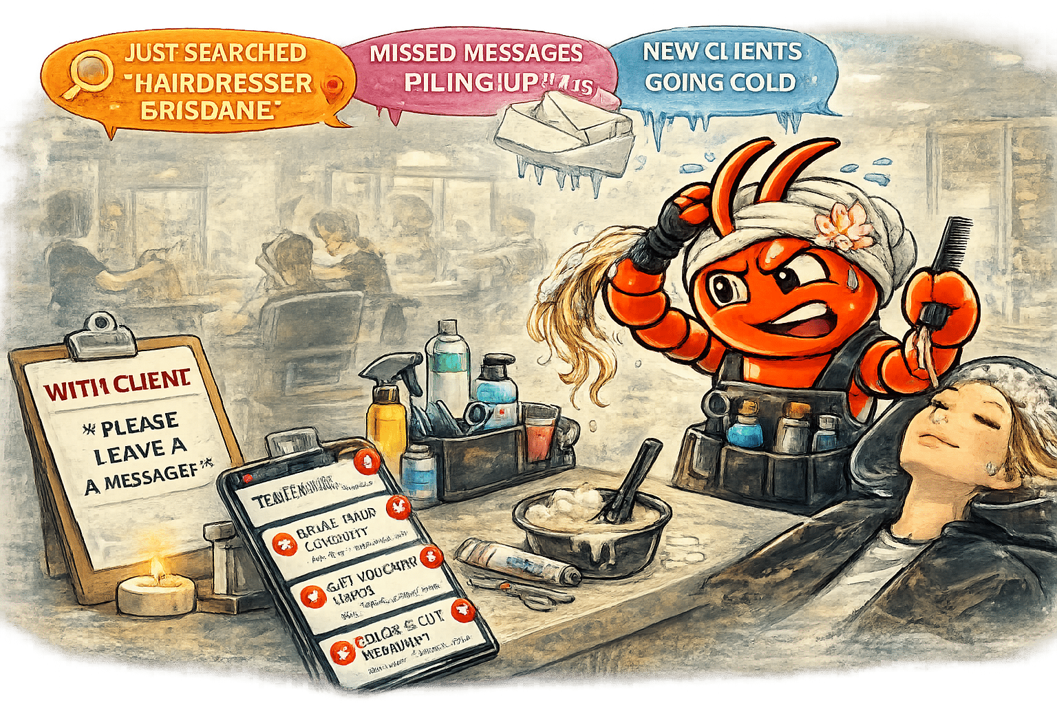 AI agents for Perth hair salons - New Client Enquiries Go Cold While You&rsquo;re Behind the Chair