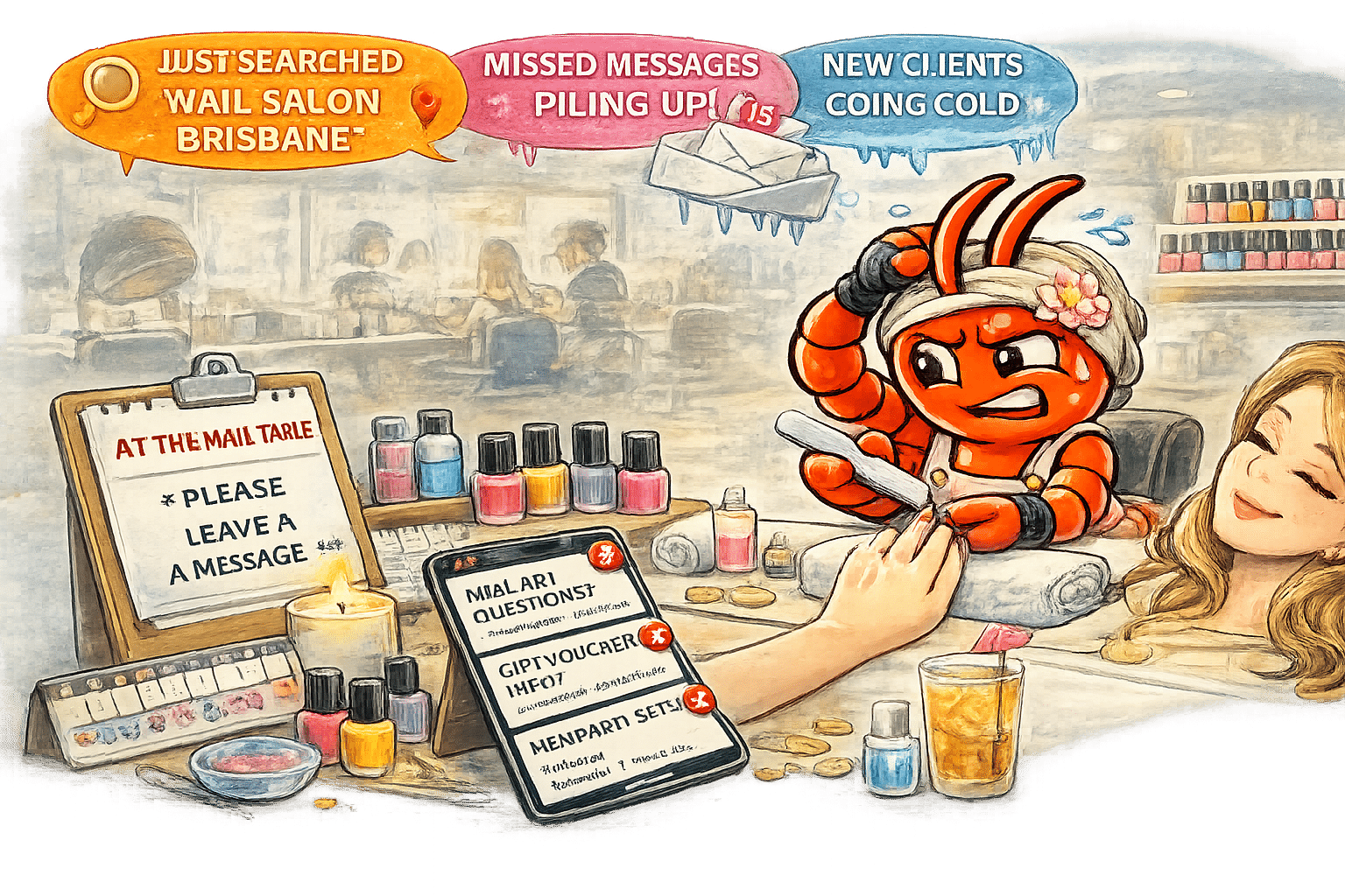 AI agents for Perth nail salons - New Client Enquiries Go Cold While You&rsquo;re at the Nail Table