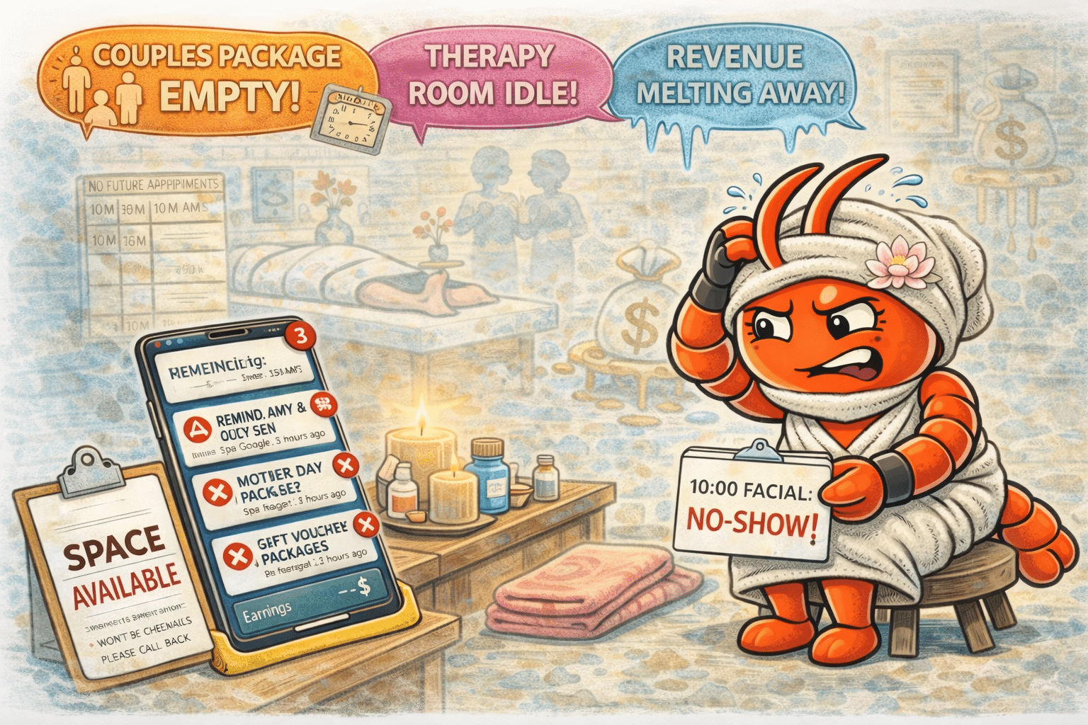 AI agents for Perth day spas - No-Shows Cost You Therapist Time and Revenue