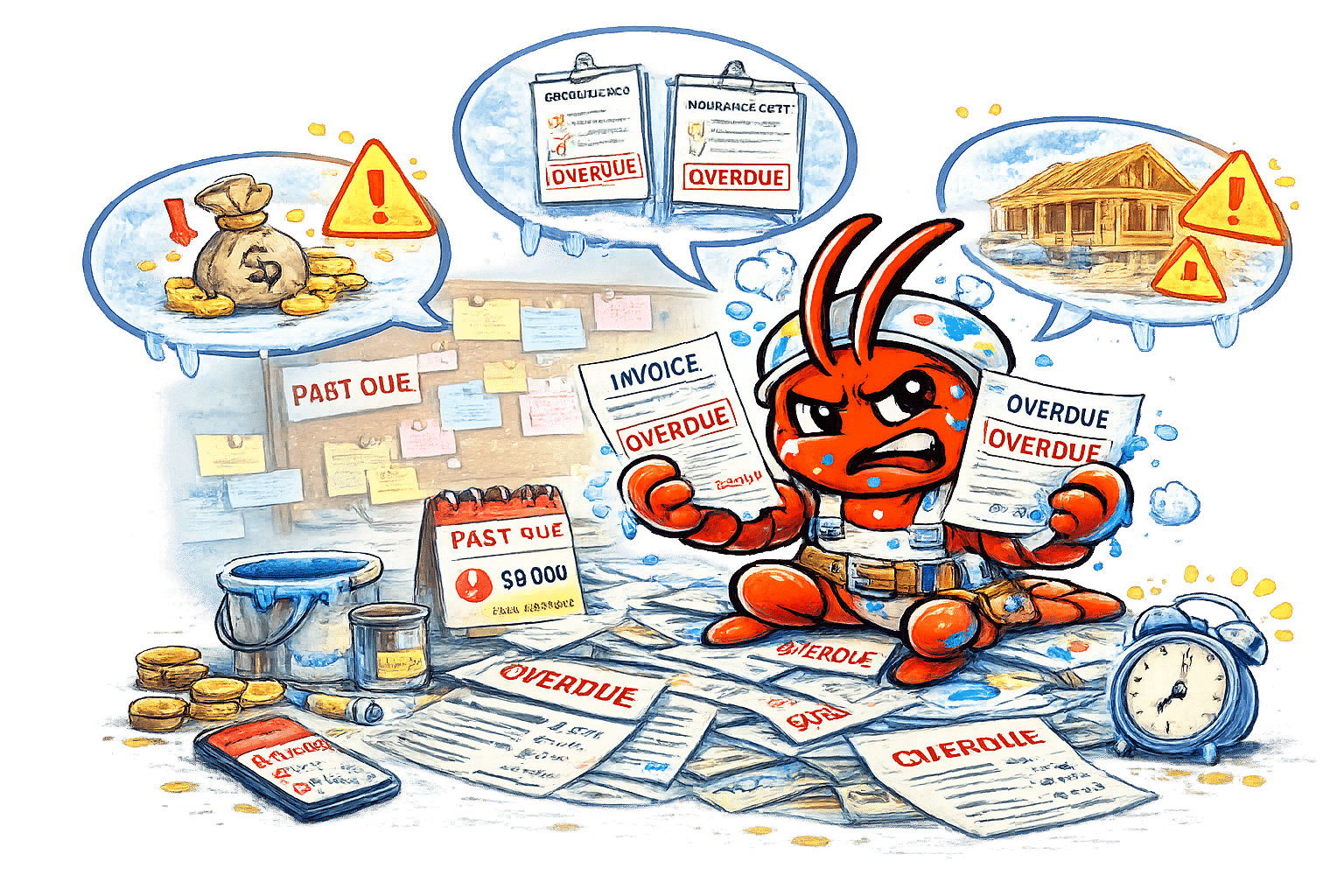AI agents for Perth painters - Unpaid Invoices Stack Up